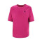 T-SHIRT MC WMN TRNG LOOSE blanco FUCSIA