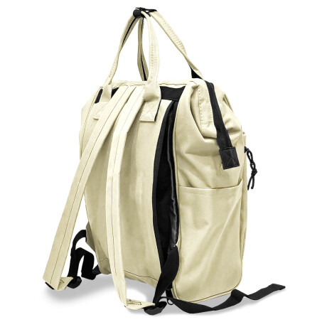 Mochila Cartera Everlast Bolso Dama Urbana Antirrobo Crema