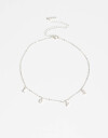 Collares Cortos Strass Collar "love" Con Cubic - Plateado