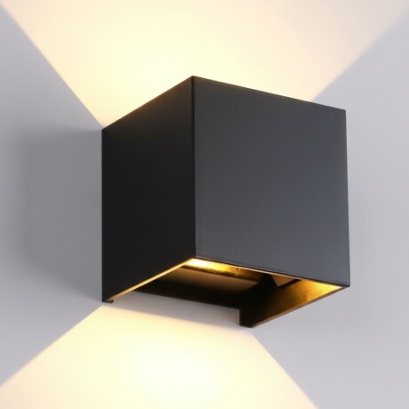 ARTEFACTO EXTERIOR CORSE PARA ADOSAR EN PARED BIDIRECCIONAL 6W Aplique LED Exterior Corse Bidireccional 6W Negro