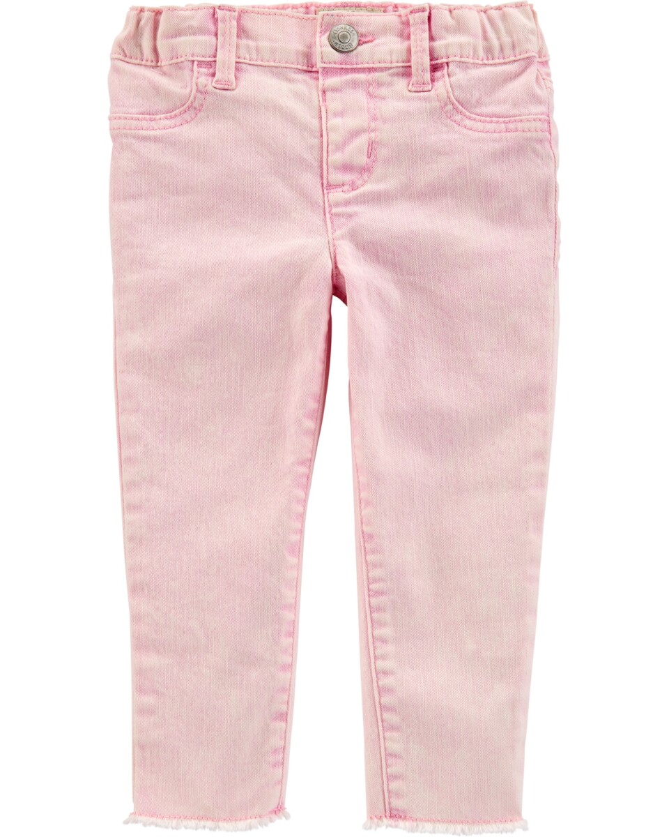 Pantalón de jean elastizado rosa 