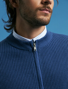 470453 CARDIGAN HARRY Azul Piedra Melange