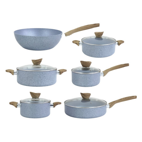 Set de ollas de aluminio gris Set de ollas de aluminio gris
