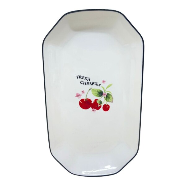 BANDEJA RECTANGULAR DE PORCELANA • 31x17cm BANDEJA RECTANGULAR DE PORCELANA • 31x17cm