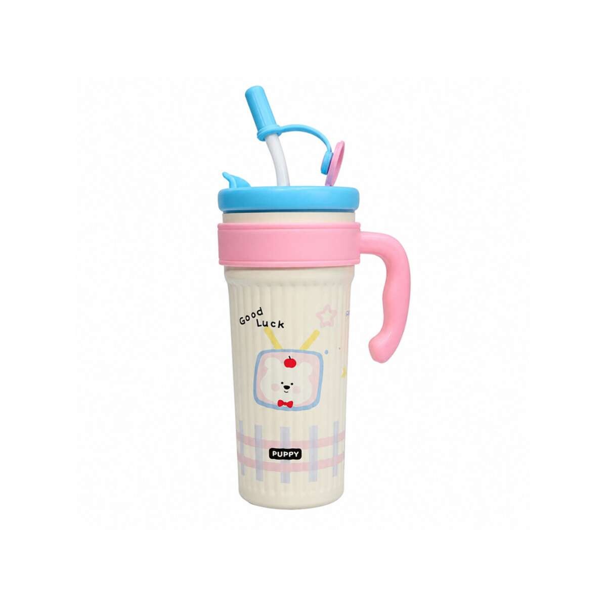 Vaso térmico de acero con sorbito y tapita 750ml - Rosado 