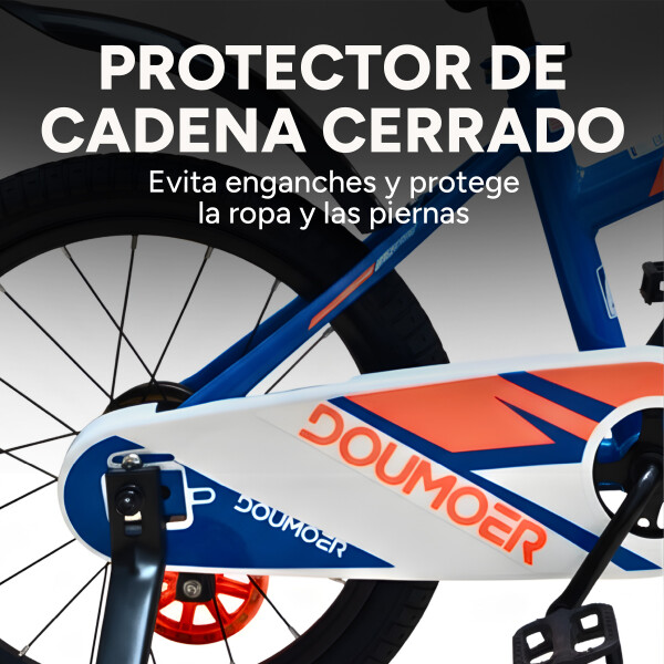Bicicleta Infantil Doumoer R16 Canasto Parrilla Guardabarros Azul 1