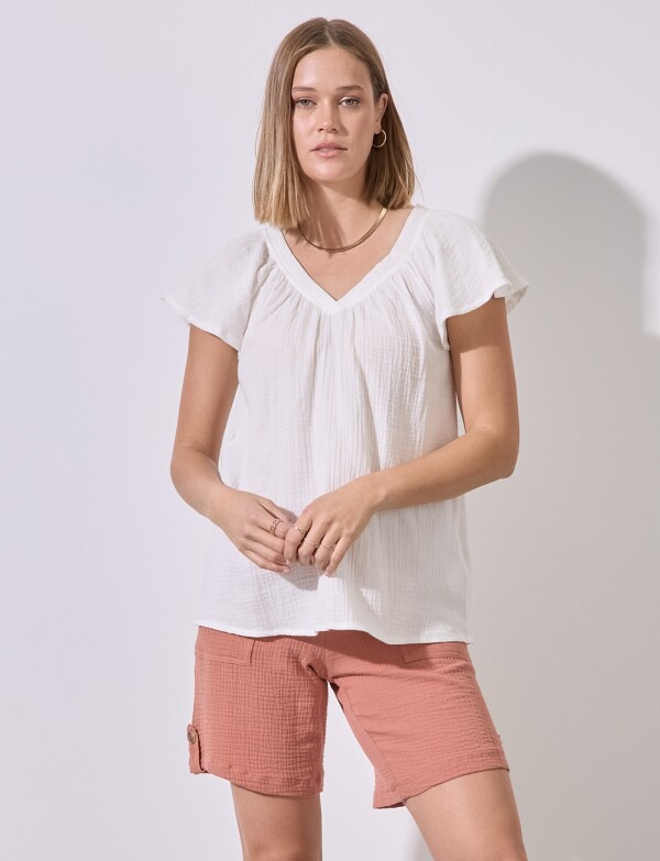 Blusa Algodón BLANCO