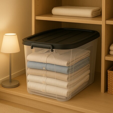 CAJA ORGANIZADORA APILABLE 30 LITROS Sin color