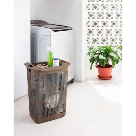 Cesto canasto de ropa Rimax Linum 50 Litros Mocca