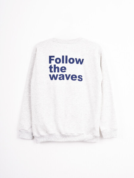 BUZO WAVES GRIS MELANGE M