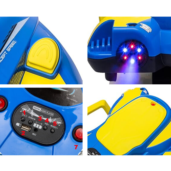 Auto Eléctrico A Batería Para Niños 24v 200w AZUL