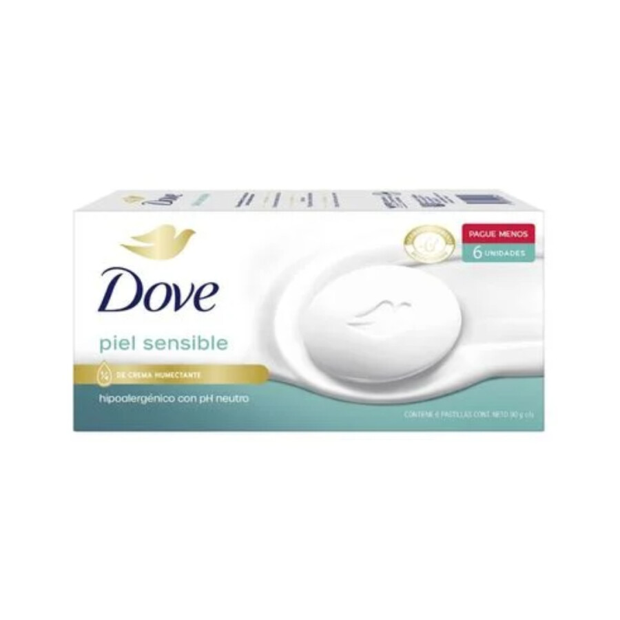 Jabón en Barra Piel Sensible 90 g x 6 – Dove Jabón en Barra Piel Sensible 90 g x 6 – Dove