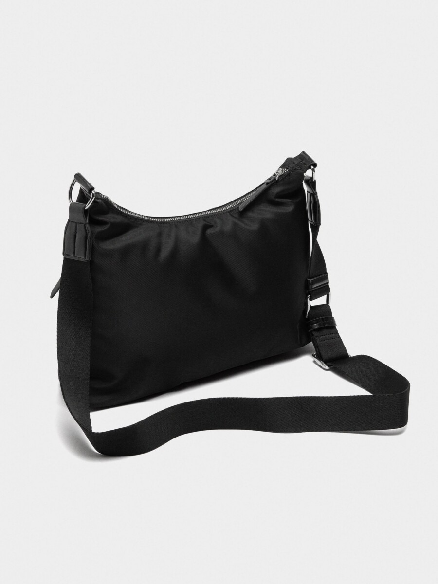 Bolso Bandolera De Nylon negro