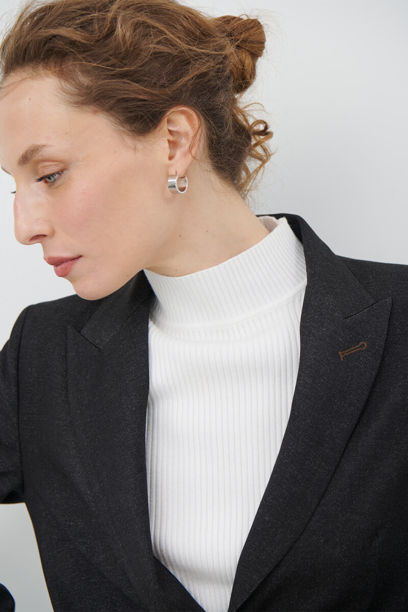 BLAZER JEAN TEXTIL NEGRO