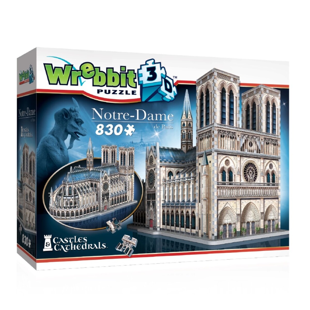 Puzzle 3D Maqueta de Catedral Notre Dame de Paris 830 Pzas - Multicolor 