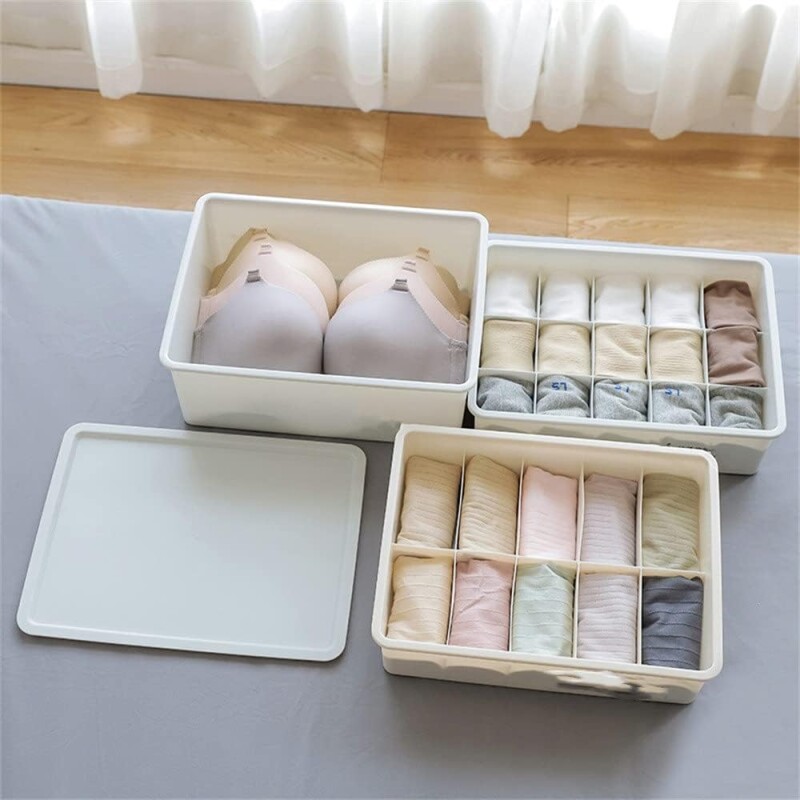 Organizador caja con divisiones blanco ropa Interior Organizador caja con divisiones blanco ropa Interior