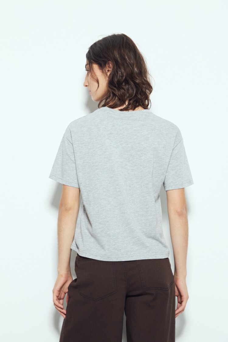 REMERA TARUMÁ Gris Claro Melange