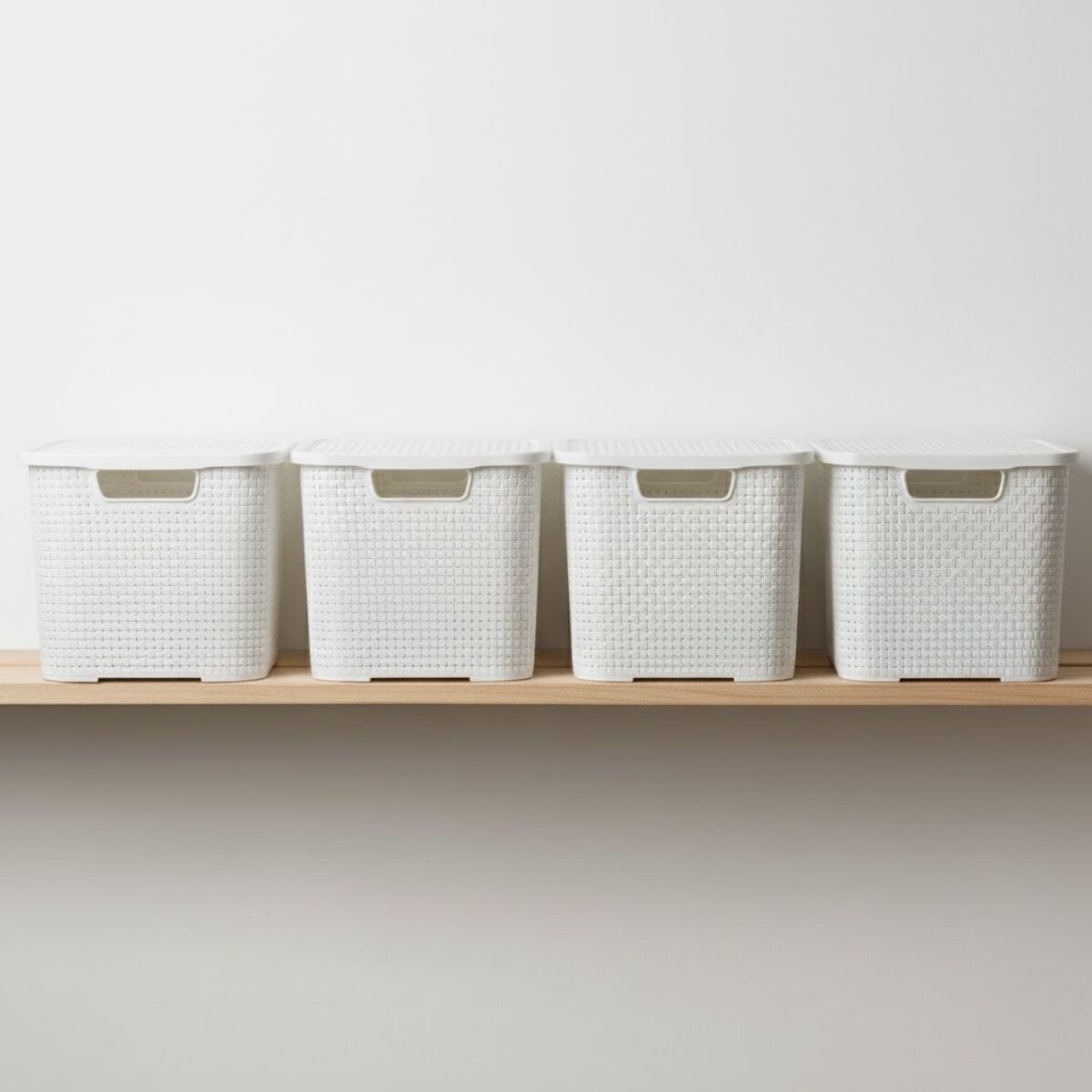 Set x4 caja ratán 20 lts - BLANCO 