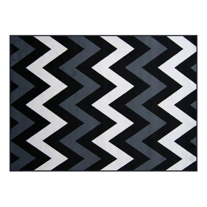 Alfombra rectangular Renaissance Smarth 1.50x2.00mts Negro Zigzag