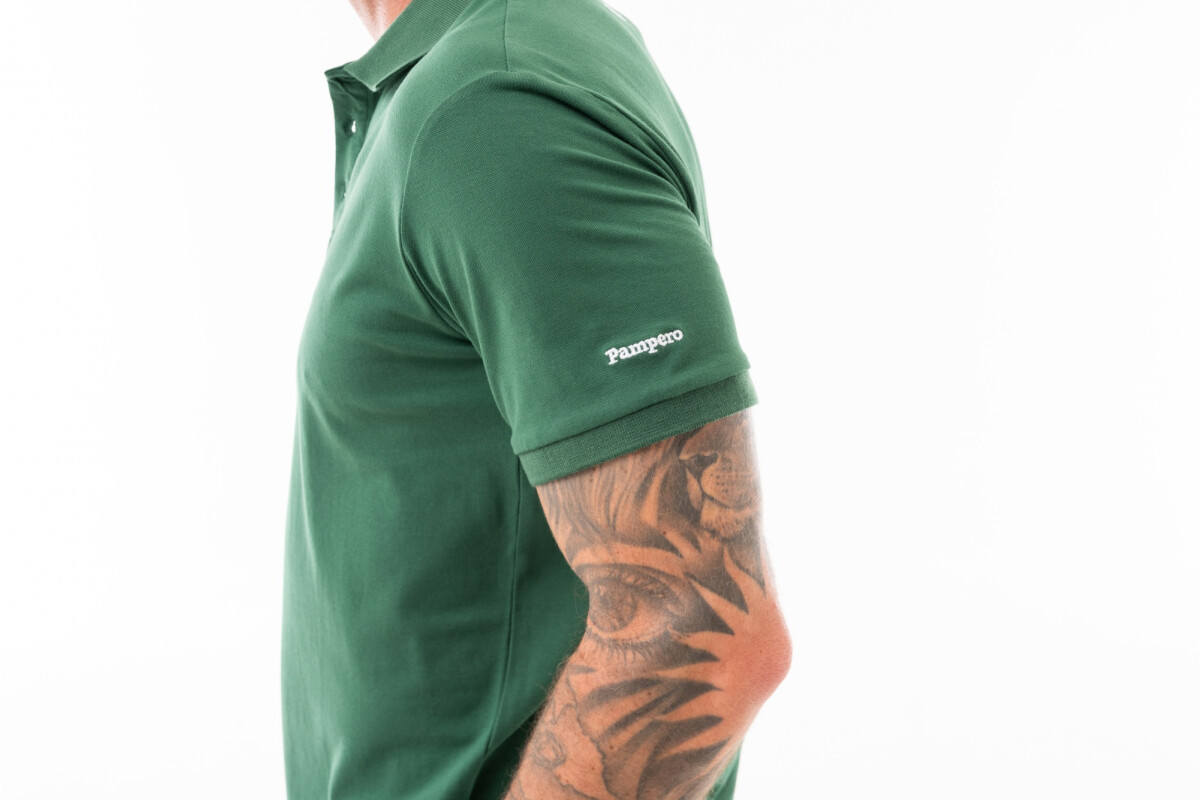 REMERA PIQUE CUELLO POLO 1801 Verde Ingles Vr