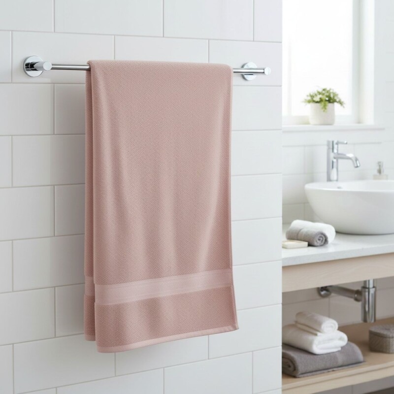 TOALLA ICONE ROSA 70X140CM 500Gr P/BAÑO Unica