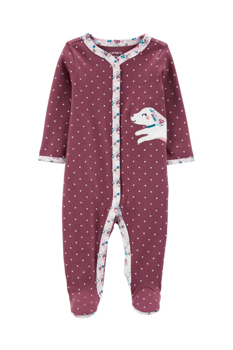 Pijama Con Pie Perro de Algodón Sin color