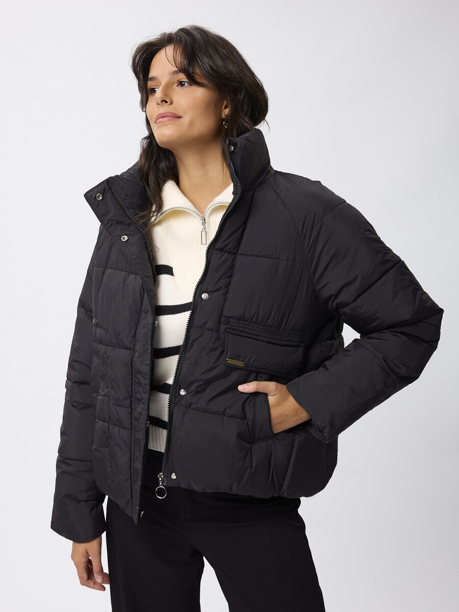 Campera nylon Bravela - negro 