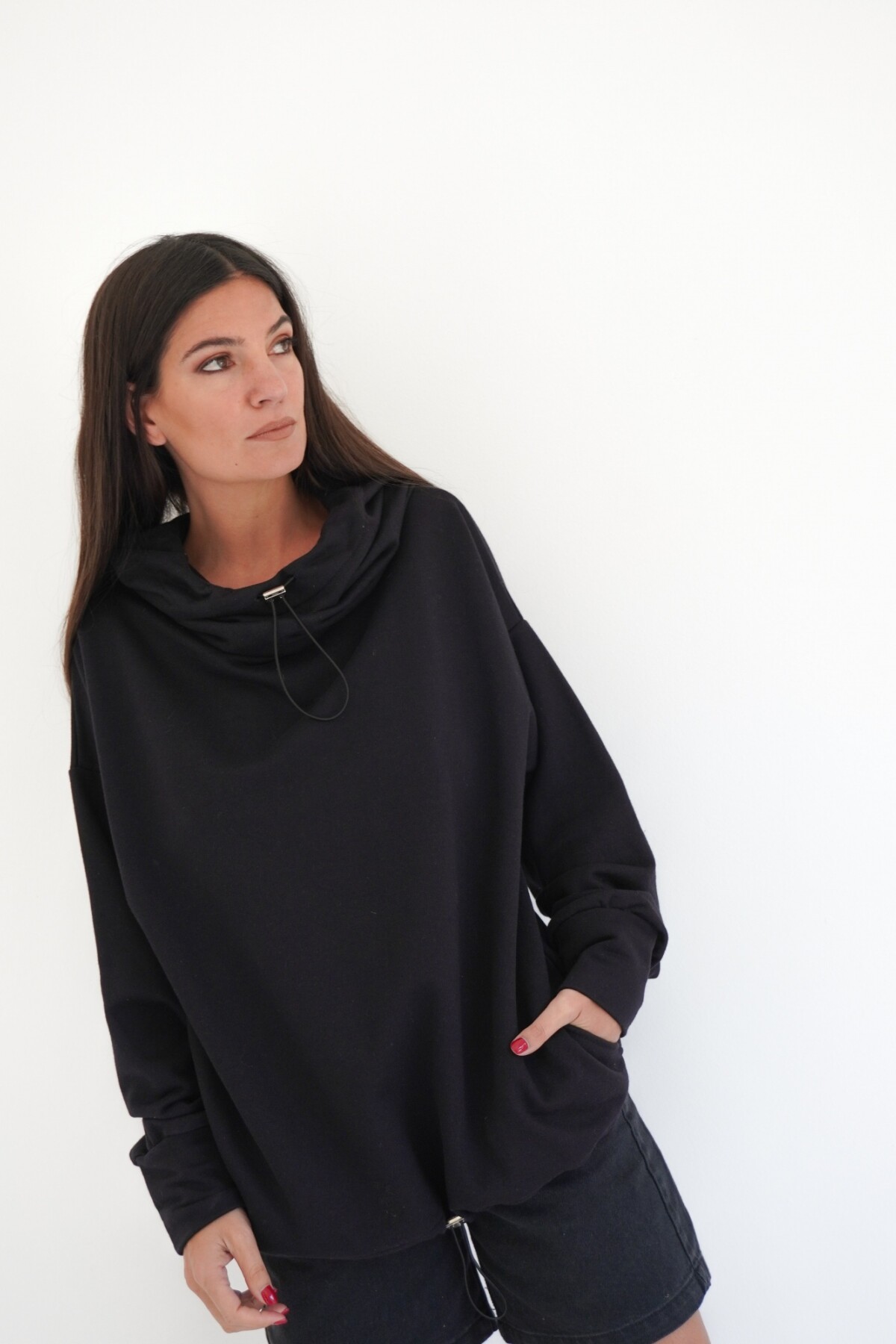 Sweater Backless Negro