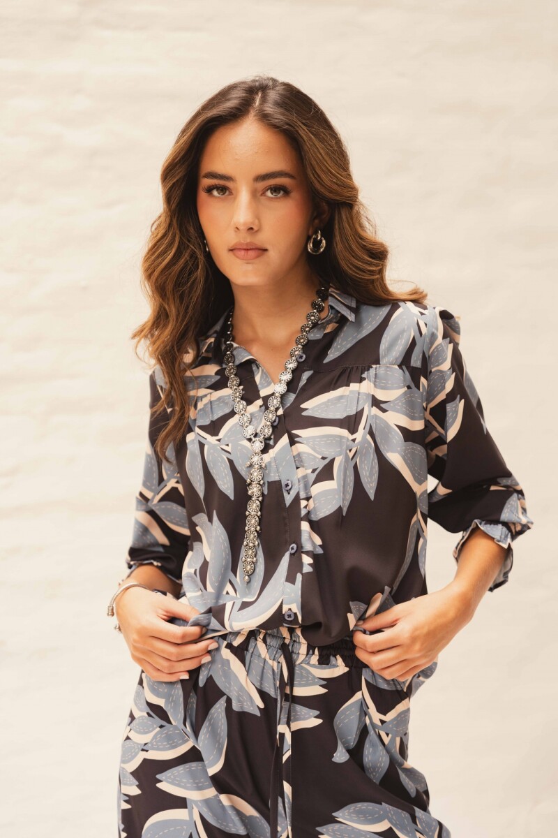 CAMISA EMILY TURQUOISE FOLIAGE PARADISE CAMISA EMILY TURQUOISE FOLIAGE PARADISE