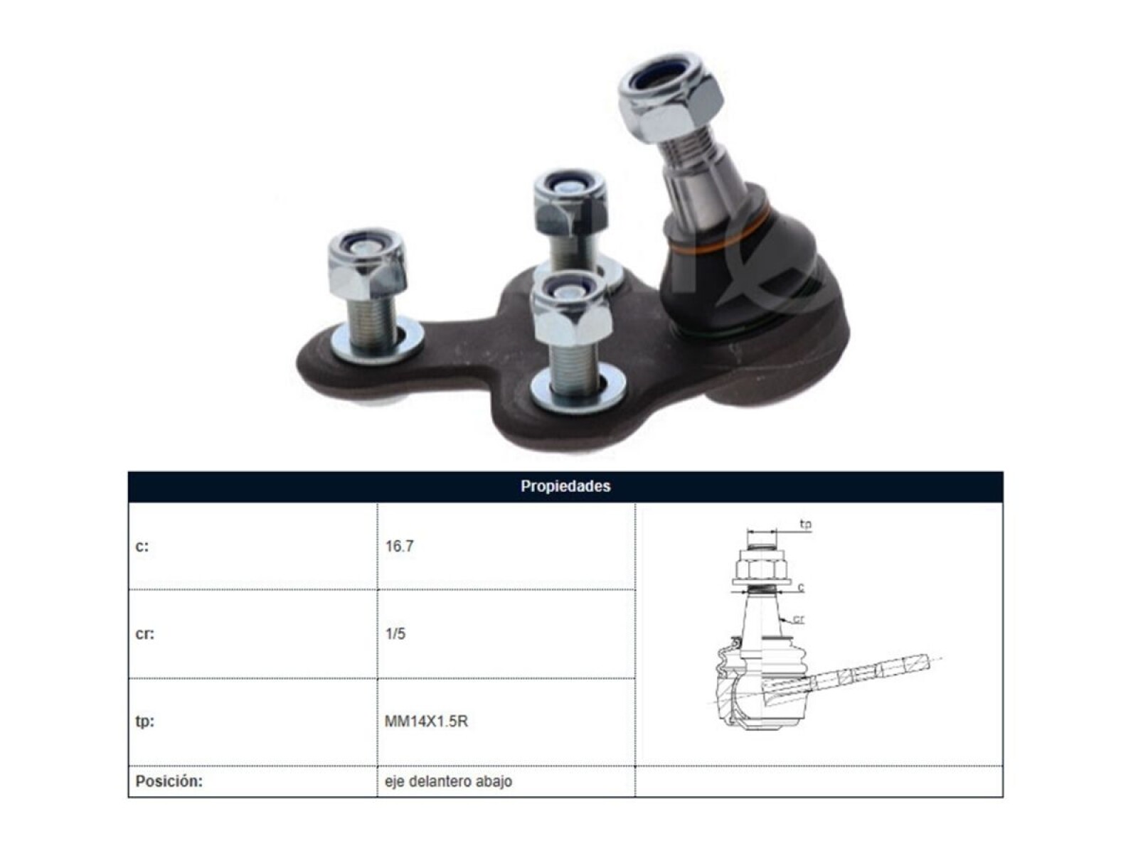 Rotula Citroen Berlingo, Opel Combo, Peug Partner 19-25 Der/Izq 