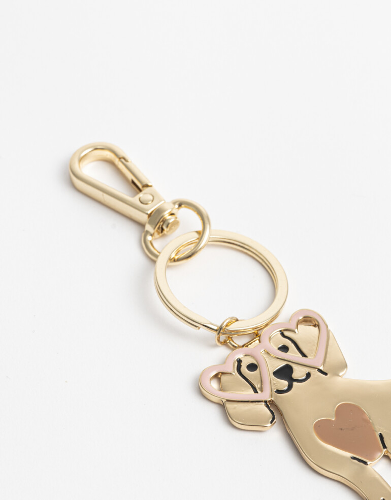 Llavero Metal Llavero Perro Salchicha Metálico. - Dorado