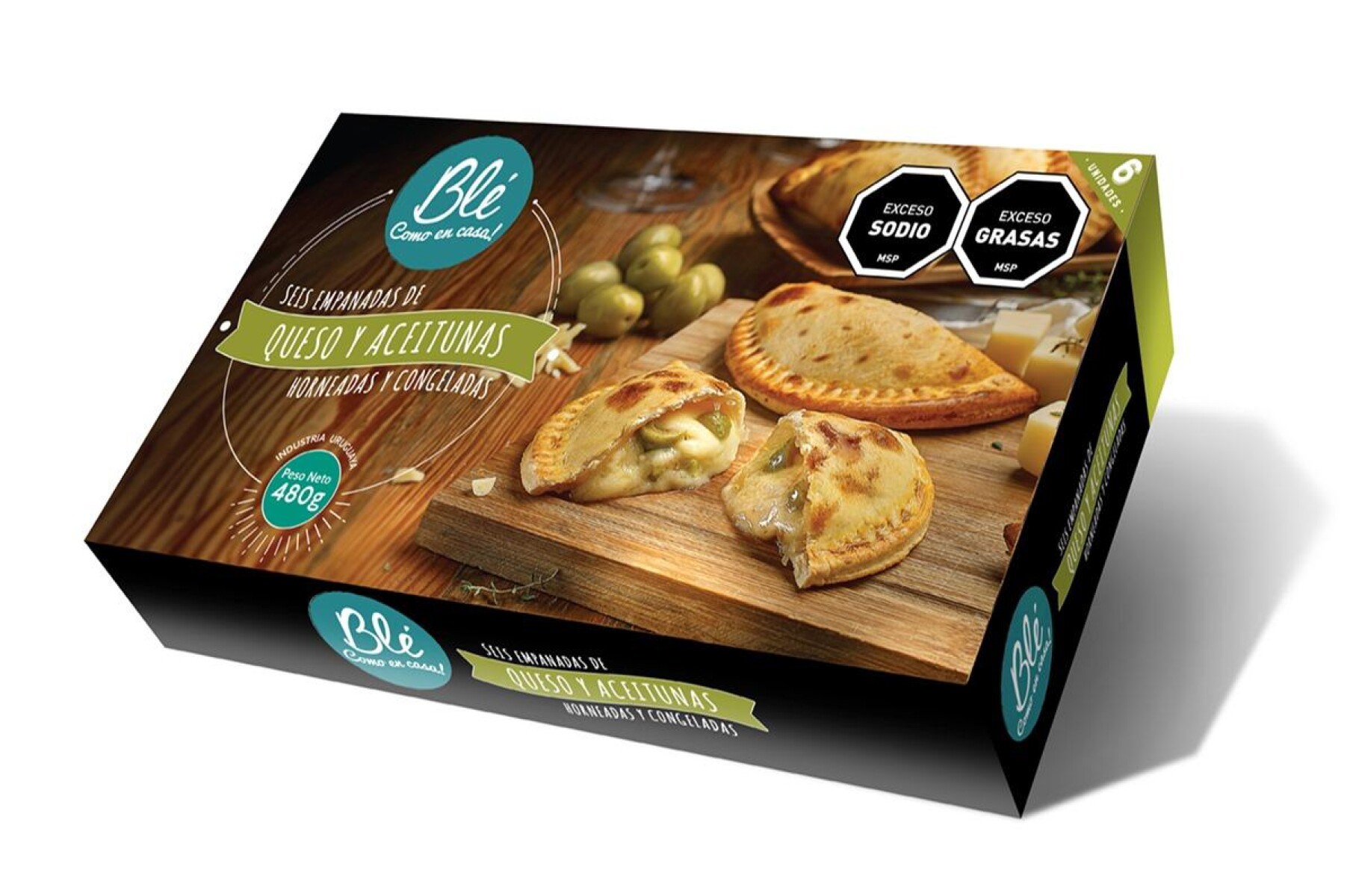 EMPANADAS BLE QUESO ACEITUNAS X6 