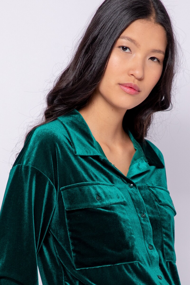 CAMISA RUSIA Verde Esmeralda