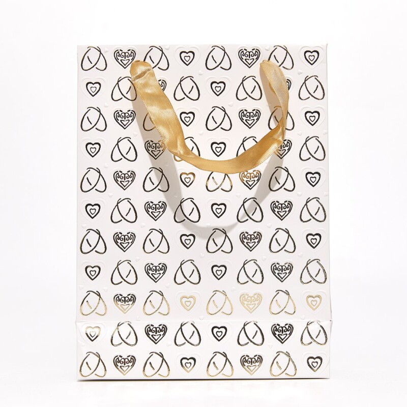 BOLSA DE REGALO CORAZONES METALIZADOS (M) BOLSA DE REGALO CORAZONES METALIZADOS (M)