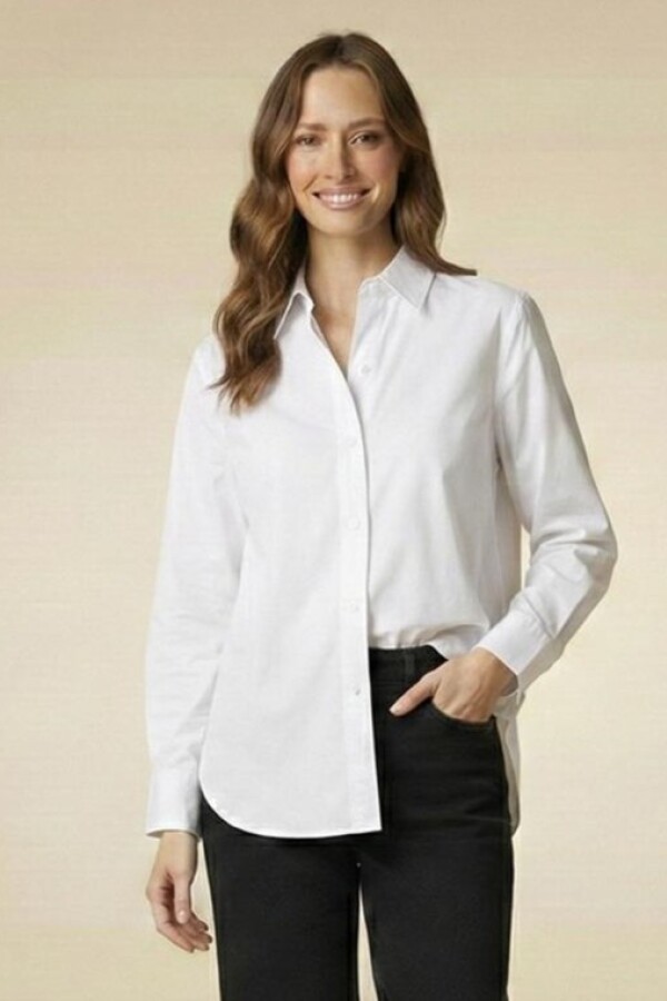 Camisa Casual. Blanco