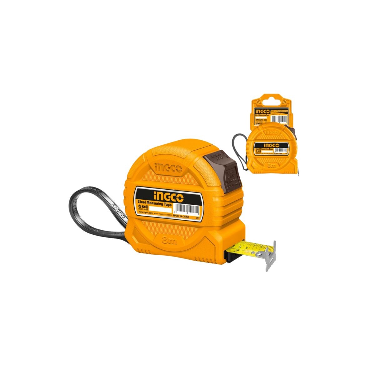 Cinta Metrica 8mts X 25mm Doble Impresion Ingco 