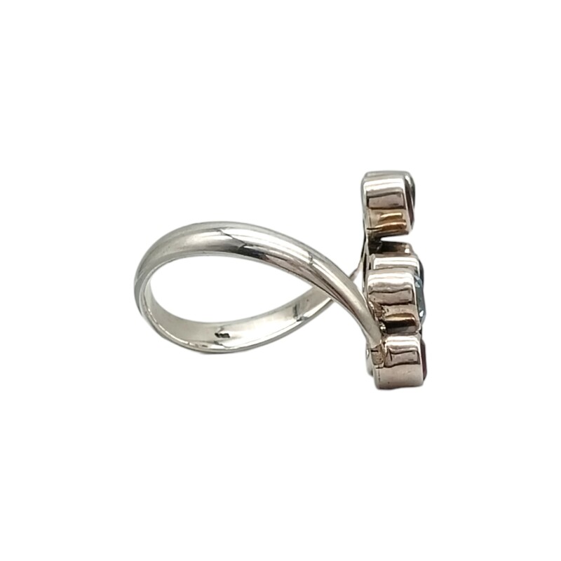 Anillo Chakras en escalón- Plata 925-Piedras varias-AN4550 sinpiedra