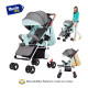 Coche De Paseo Para Bebe 4 Ruedas Chasis Blanco Verde