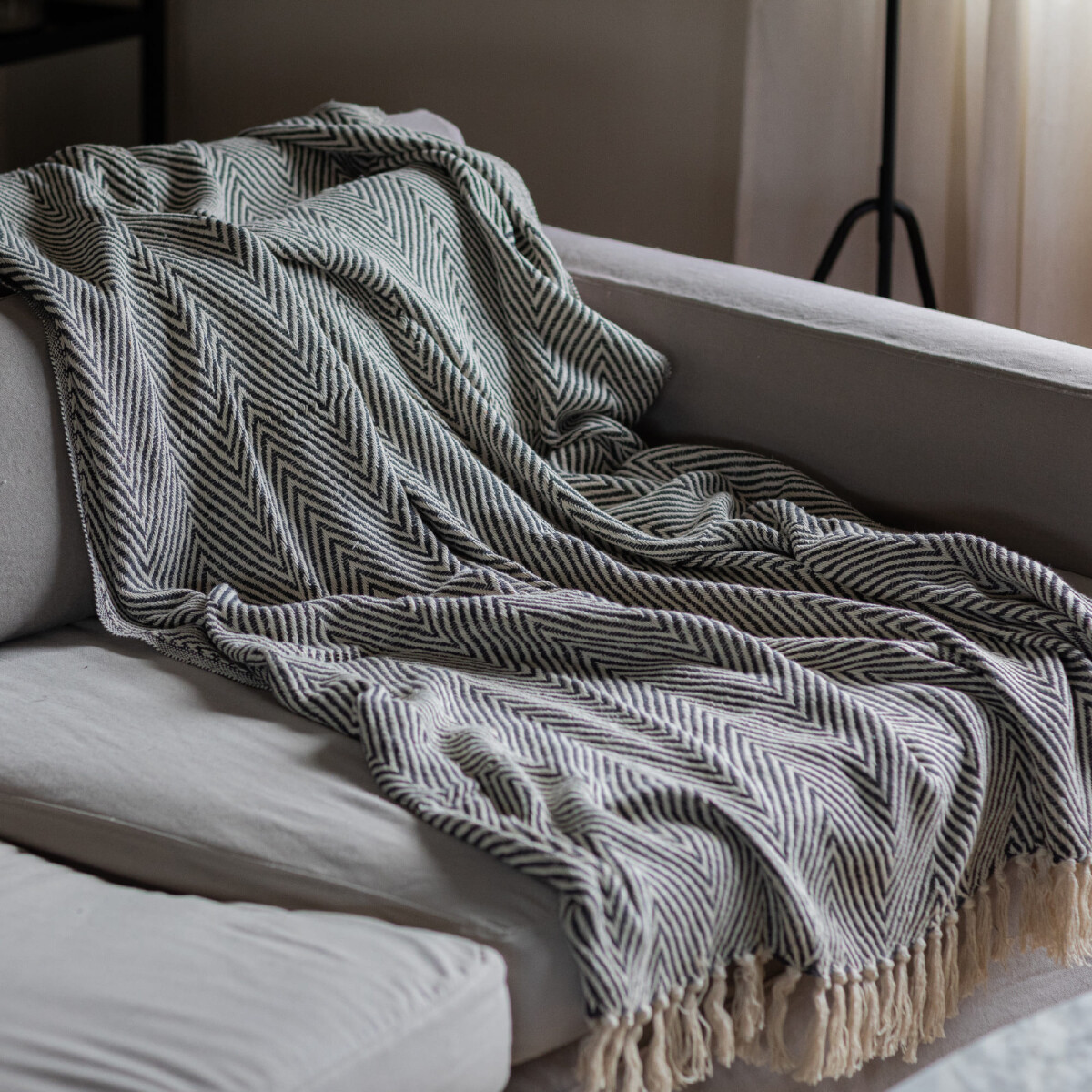 Manta para sillón y cama algodón Espiga - 180 x 130 cm 