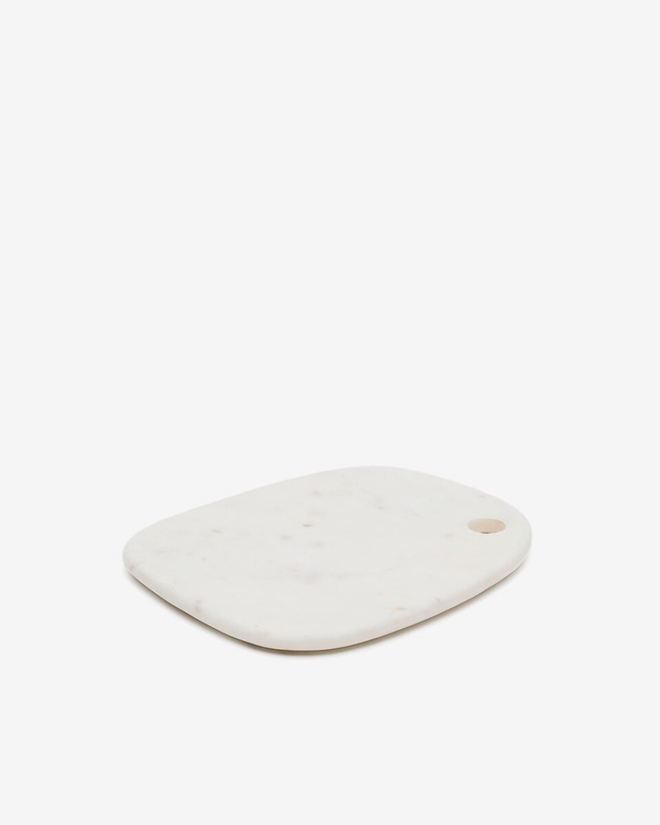 Tabla de servir Odar de mármol - blanco 