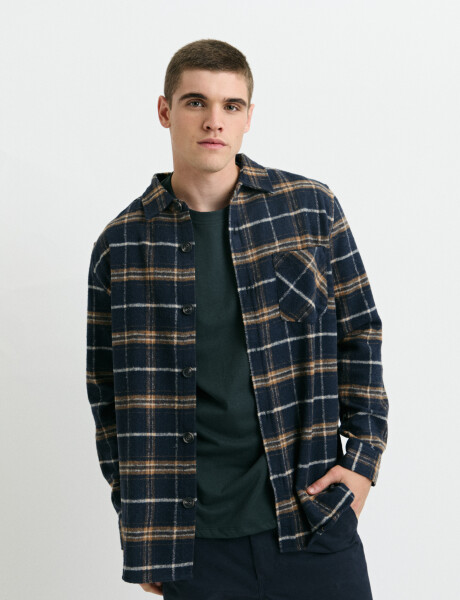 300568 SOBRECAMISA HARRY Azul Osc/amarillo
