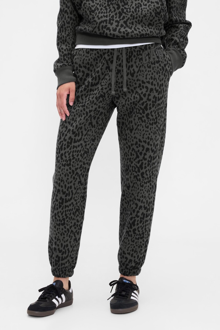 Canguro Logo Gap Mujer Charcoal Leopard