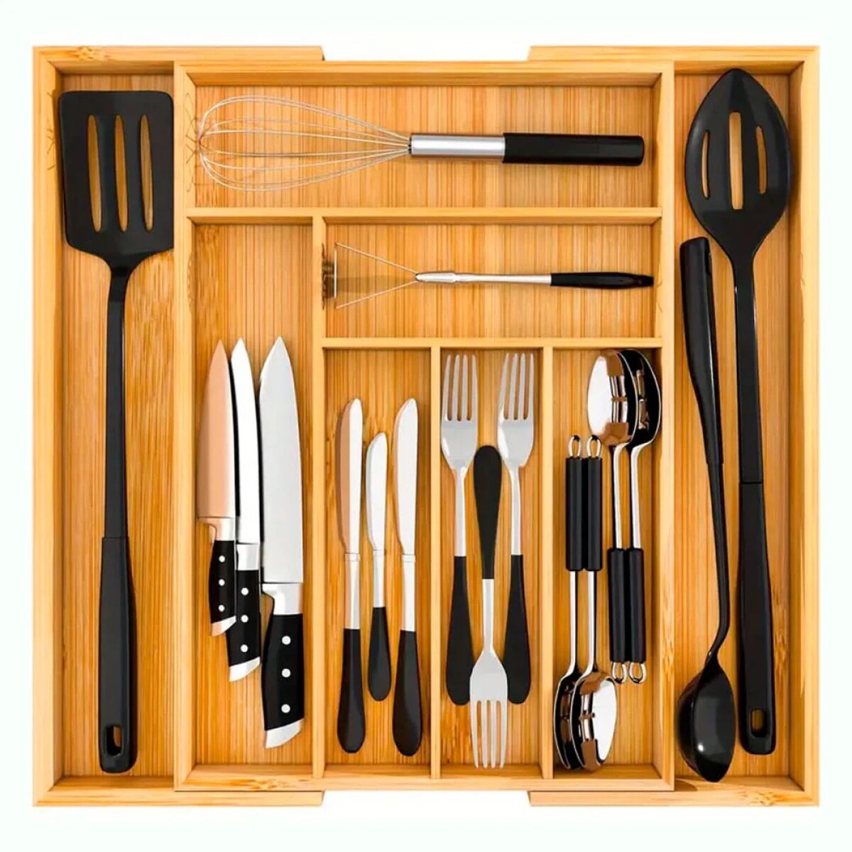 Organizador Multifuncional Extensible Bambú 