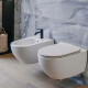 PIEZA BIDET FRONTAL MONOCROMO TERMINACION MATE LINEA AGORA NEGRO