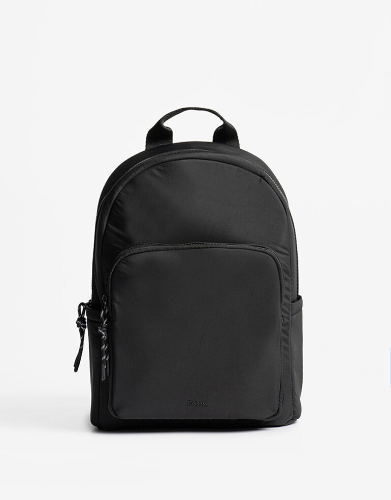 Mochilas Urbanas Nylon Mochila En Material Reciclado - Negro