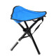 Banco Plegable Trípode De Aluminio Para Camping Azul