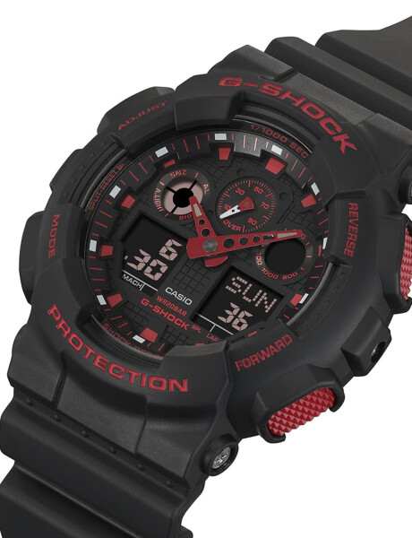 Reloj Análogo/Digital Casio G-Shock GA-100BNR Super Resistente Rojo