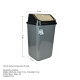 Tarro de residuos 50L con tapa vaivén GRIS