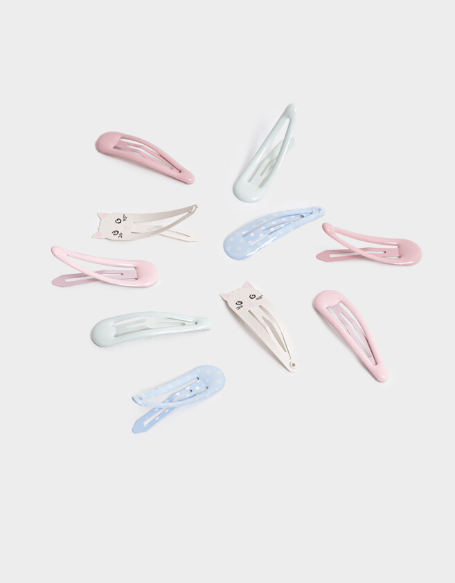 Hebillas Infantiles Classic Set De Hebillas Tic Tac - Combinacion Multicolor