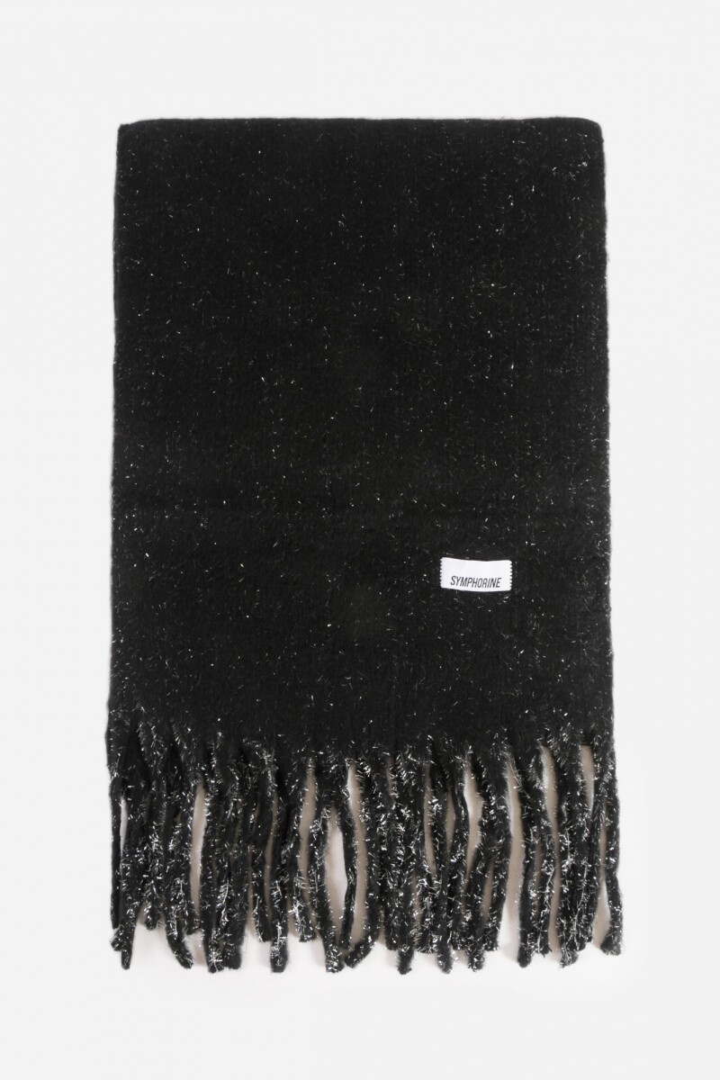 Bufanda lisa lurex negro